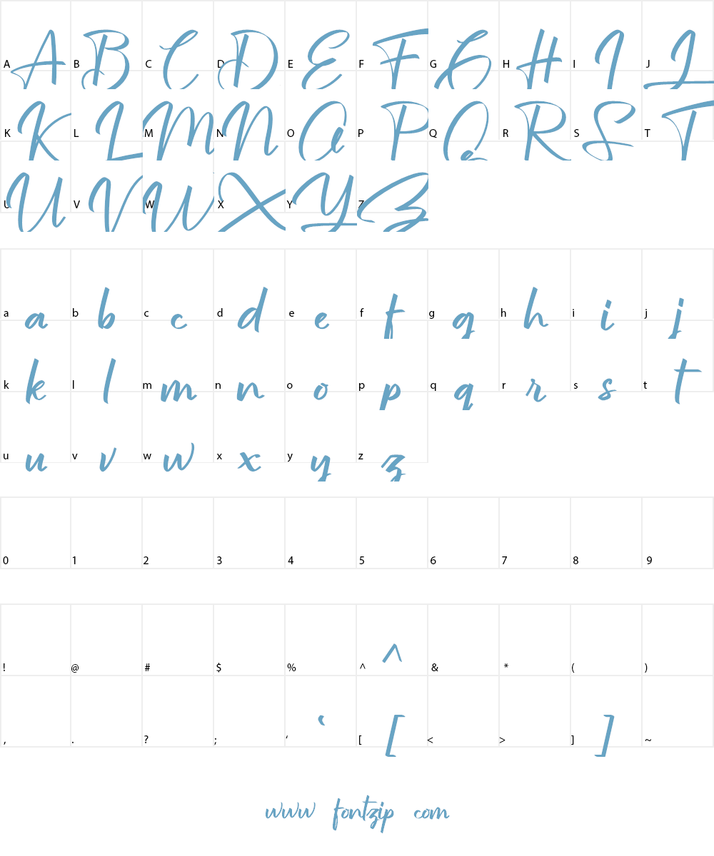 jullian Personal Use Only Font Character